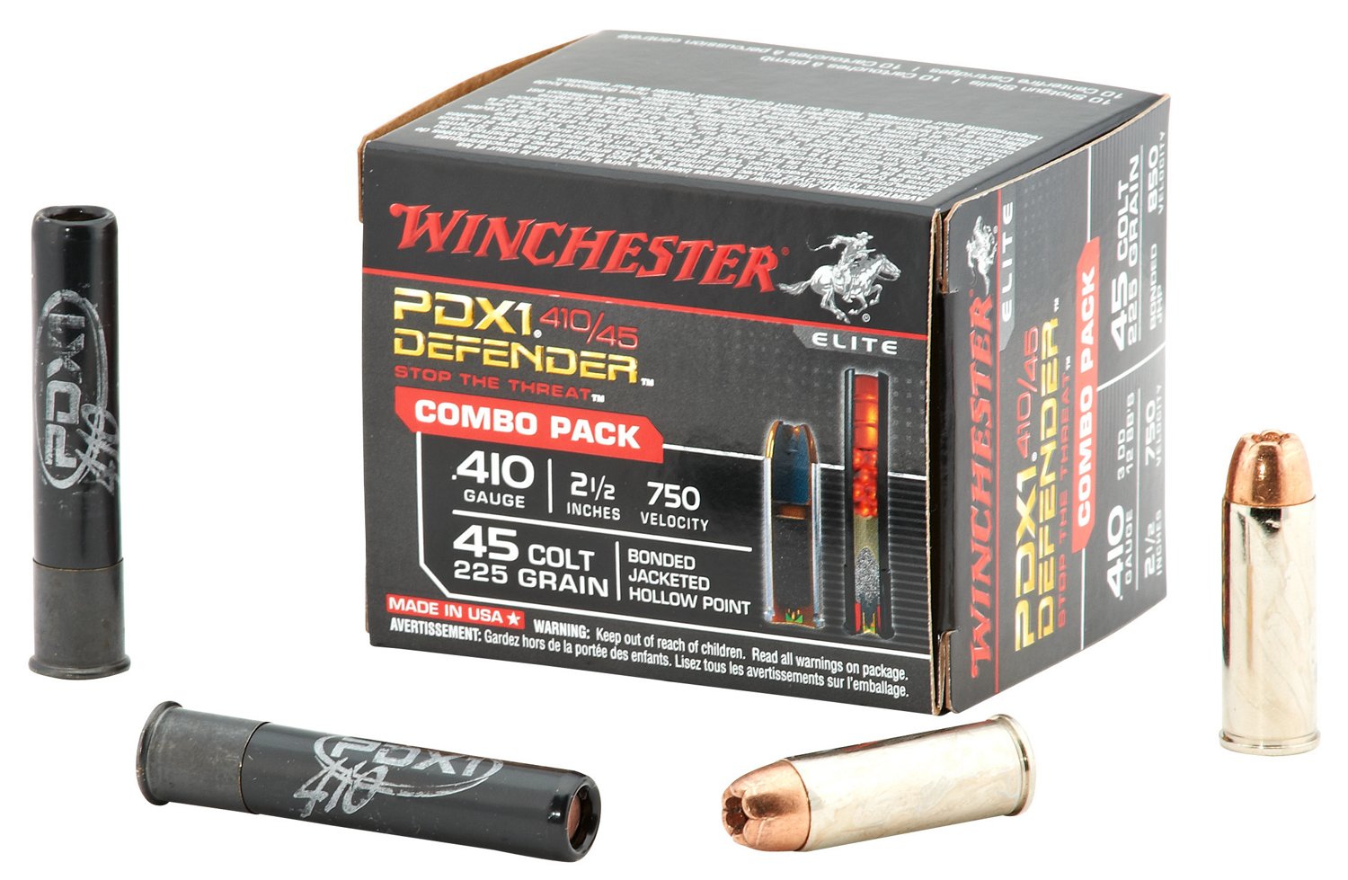 Winchester PDX1® .410/.45 Colt 225-Grain Defender™ Ammunition Combo Pack