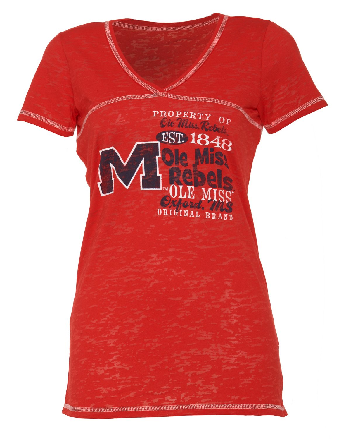Step Ahead Blue 84 Women's Ole Miss Bo V-neck T-shirt