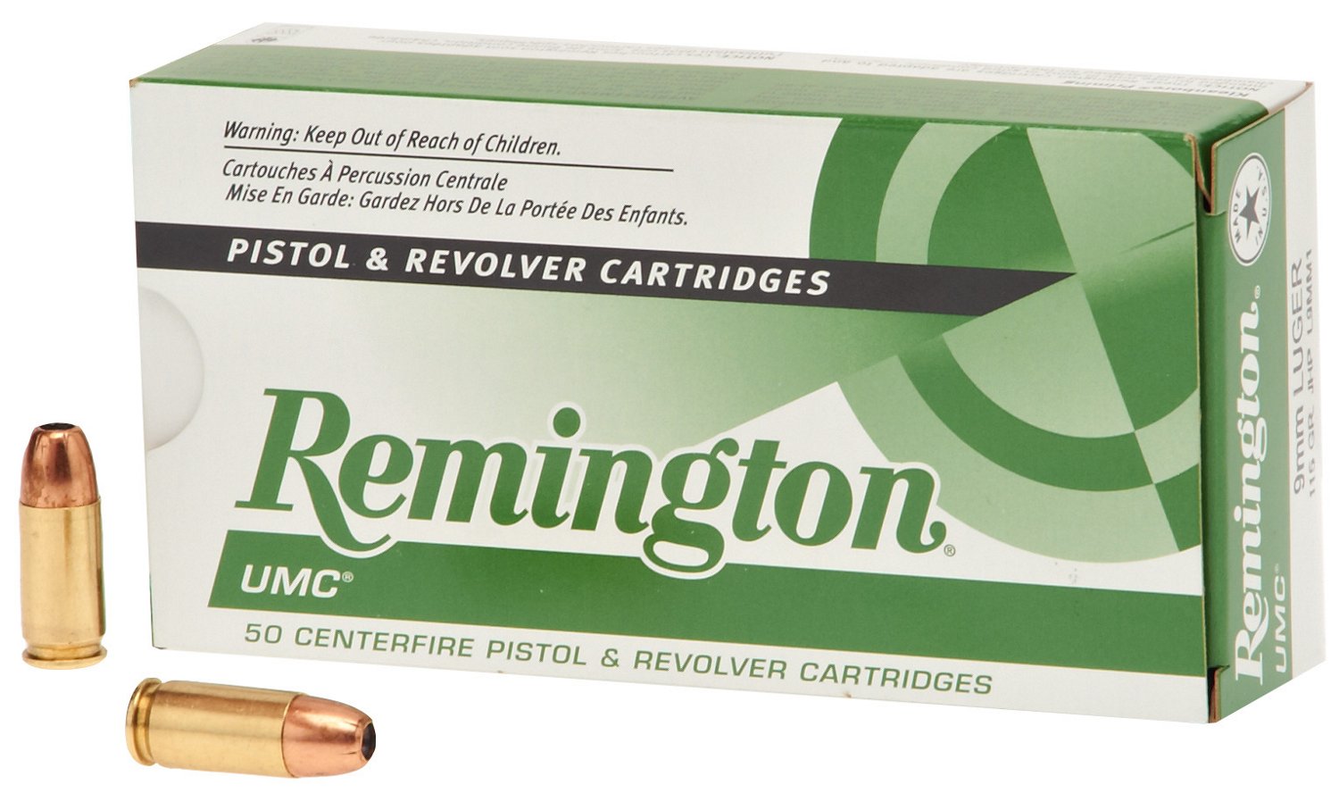 Remington UMC® 9mm Luger 115-Grain Centerfire Handgun Ammunition