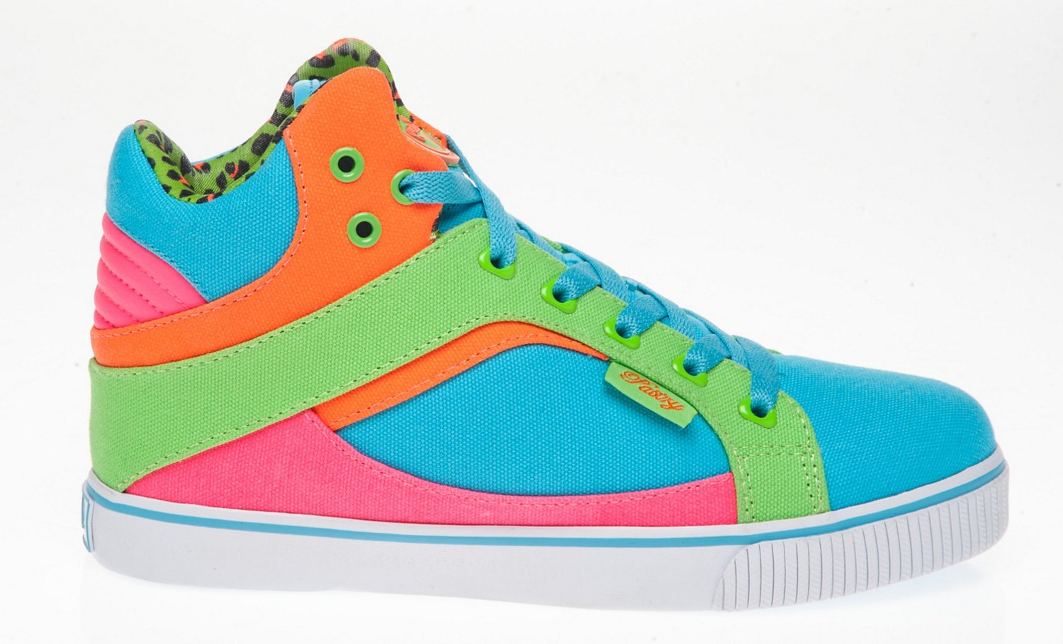 Pastry Women's Sire High-Top Neon Color-Blocking Athletic Lifestyle Shoes thumbnail