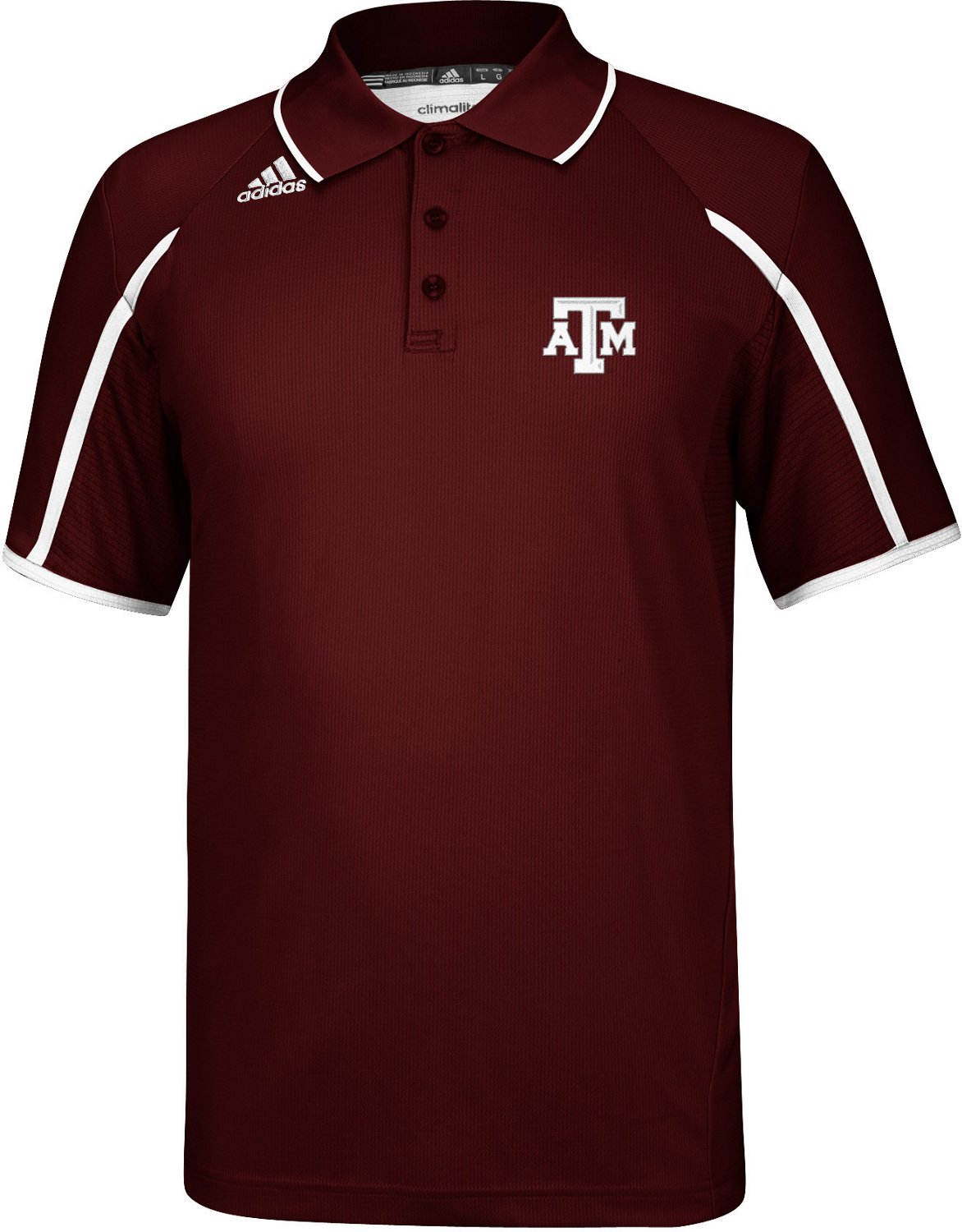 adidas Men's Texas A&M University Spring Game CLIMALITE® Sideline Polo