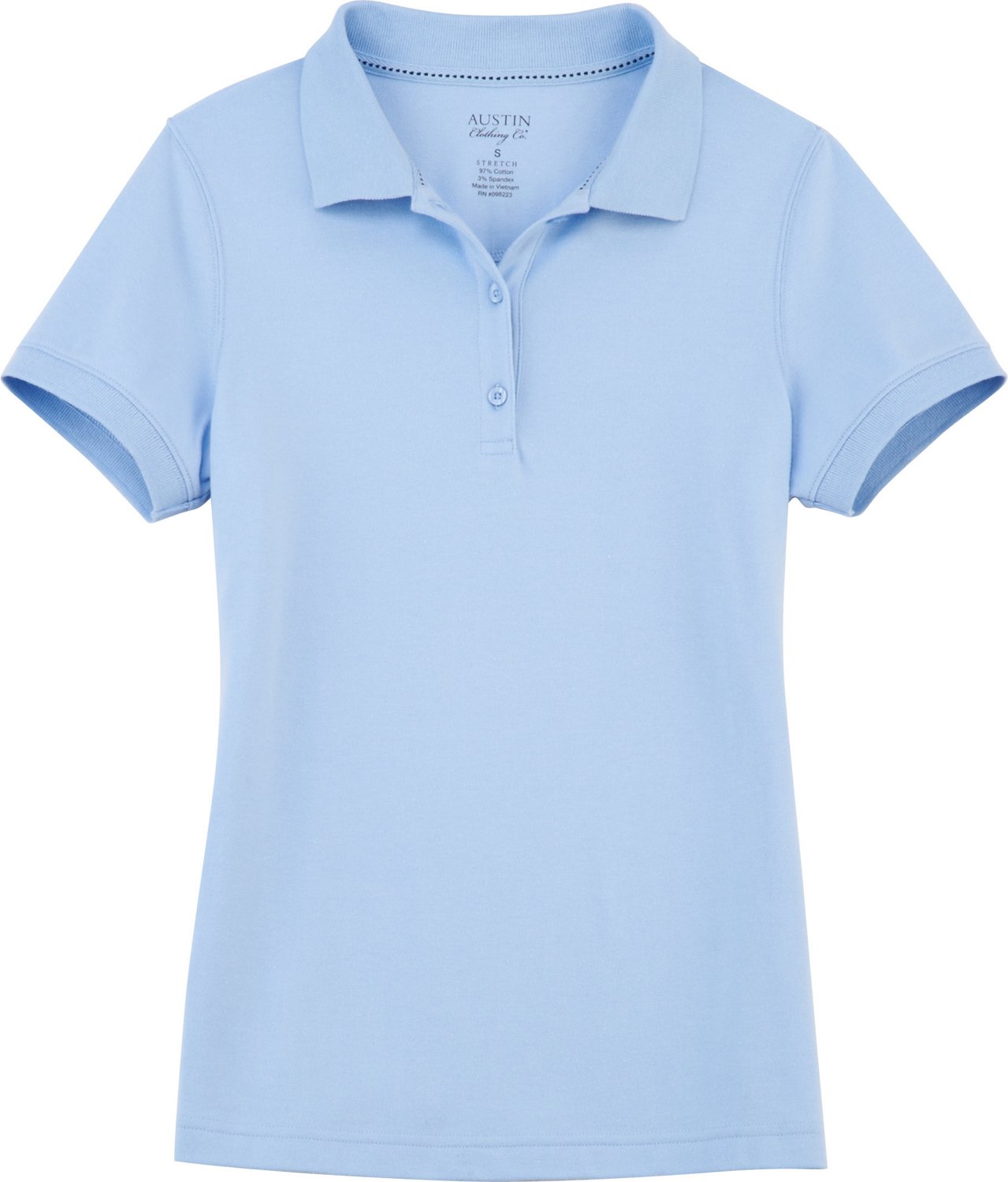 Austin Clothing Co.® Junior Girls' School Uniform Stretch Piqué Polo Shirt