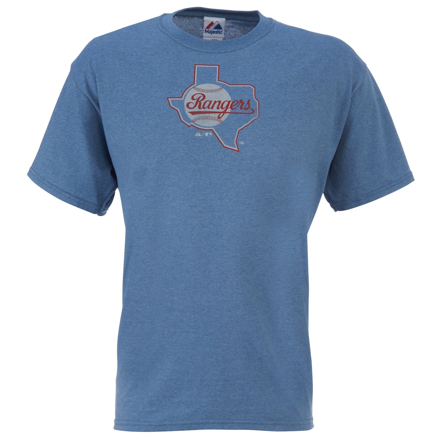 Majestic Adults' Texas Rangers State Logo T-shirt