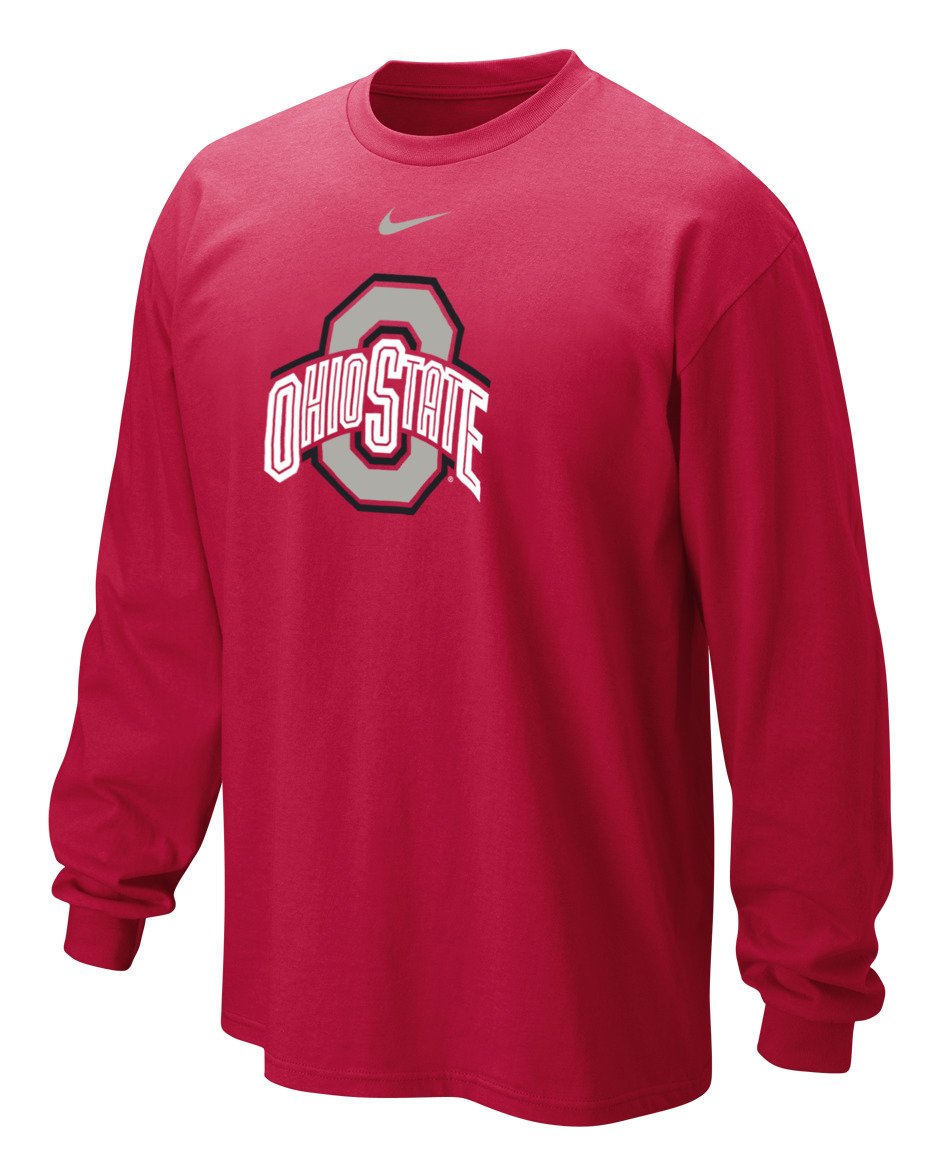 Nike Men's Ohio State University Long Sleeve Classic Logo T-shirt