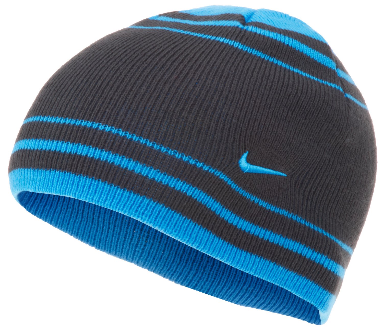 Nike Kids' Striped Rib Knit Beanie