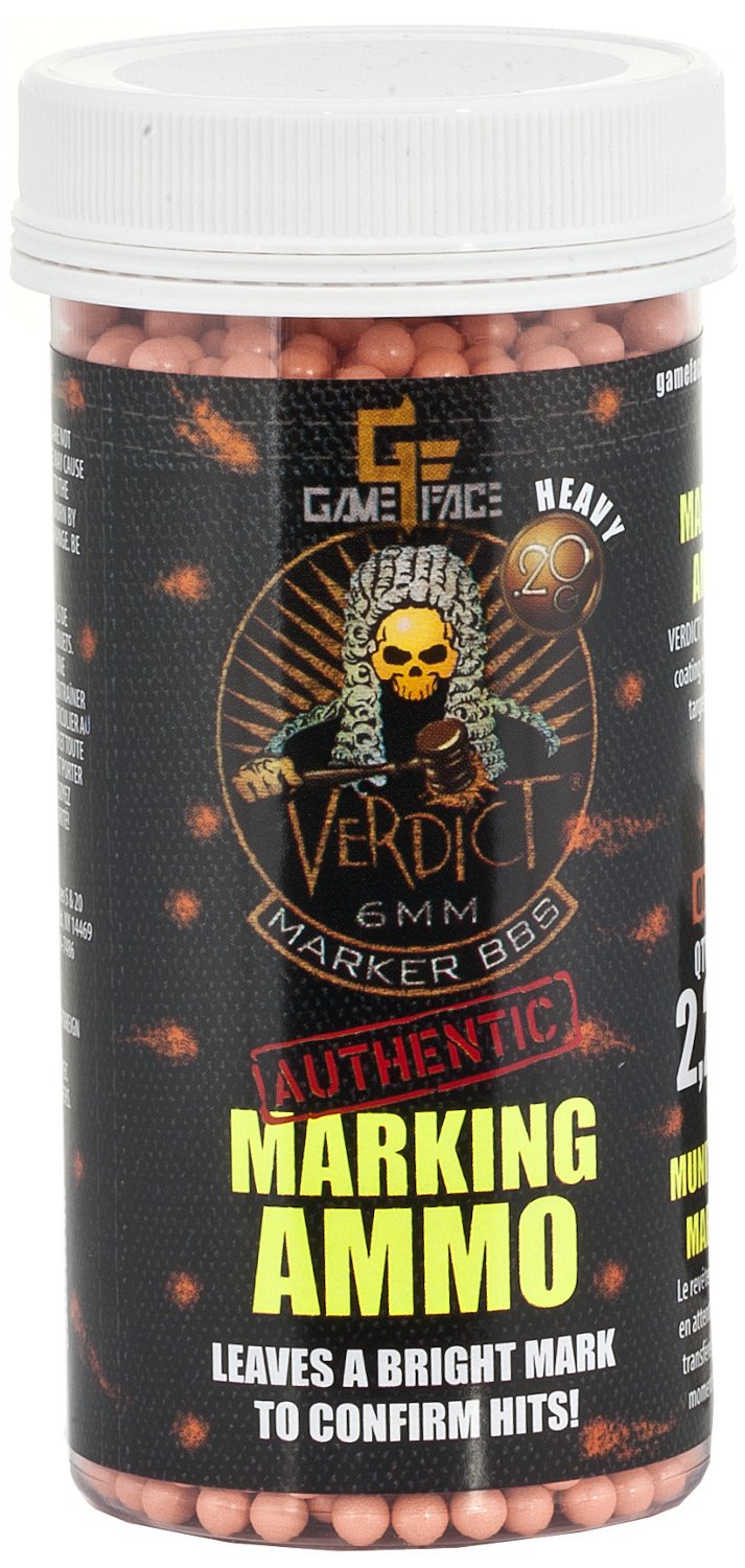 GameFace Verdict Orange Marker BBs 2,200-Pack