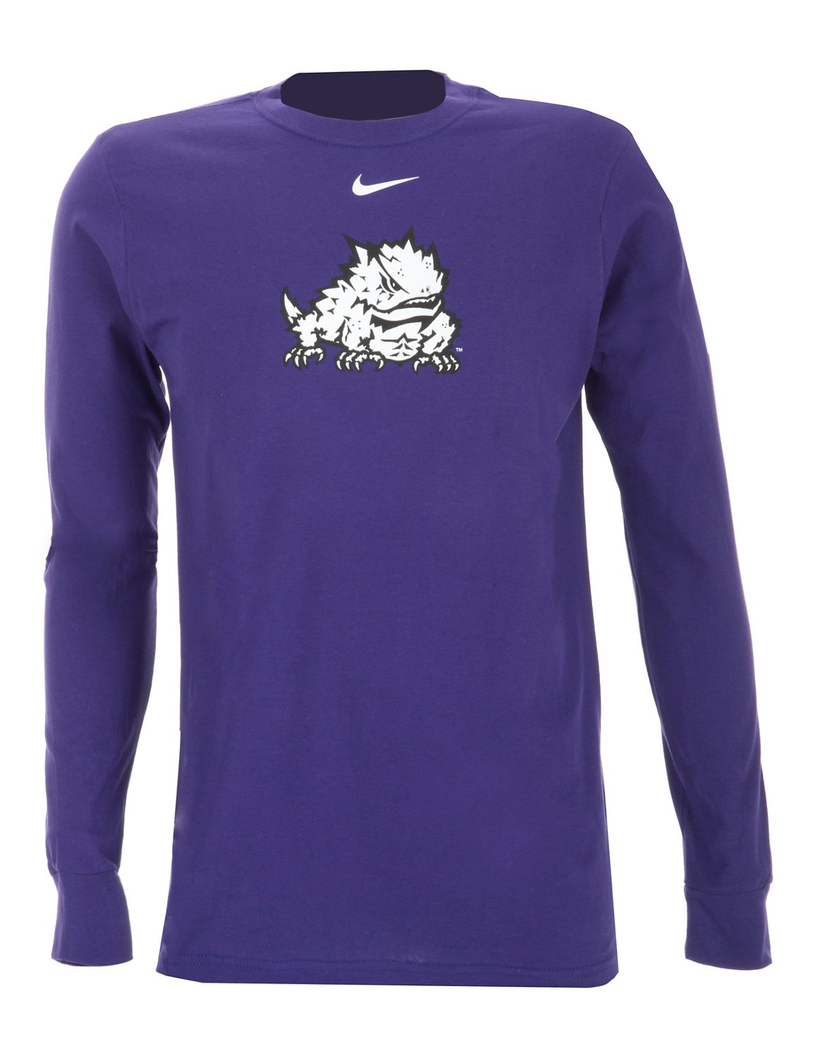Nike Men's Texas Christian University Long Sleeve Classic Logo T-shirt