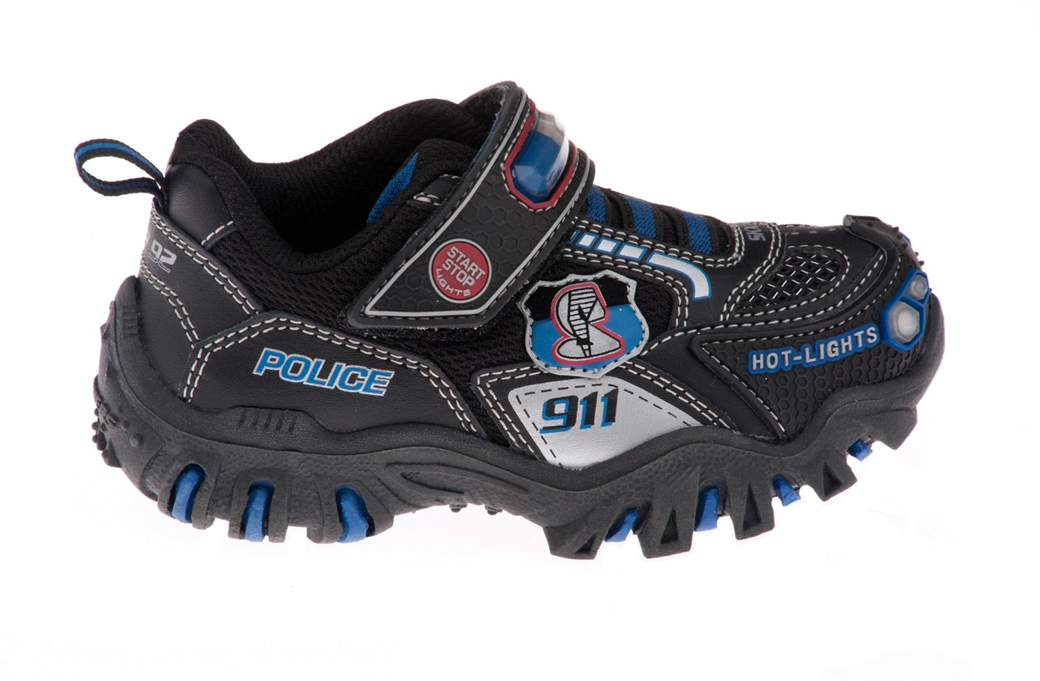SKECHERS Toddler Boys' Hot Lights Damager Police II Shoes