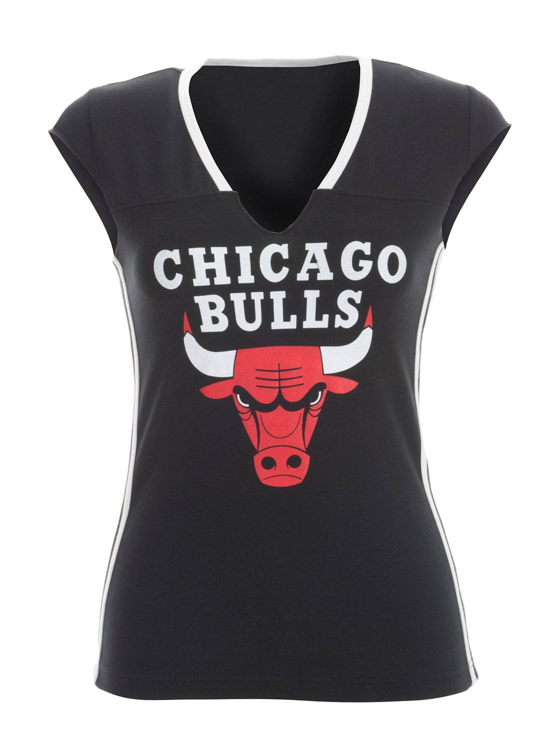 adidas Women's Chicago Bulls Split Neck T-shirt