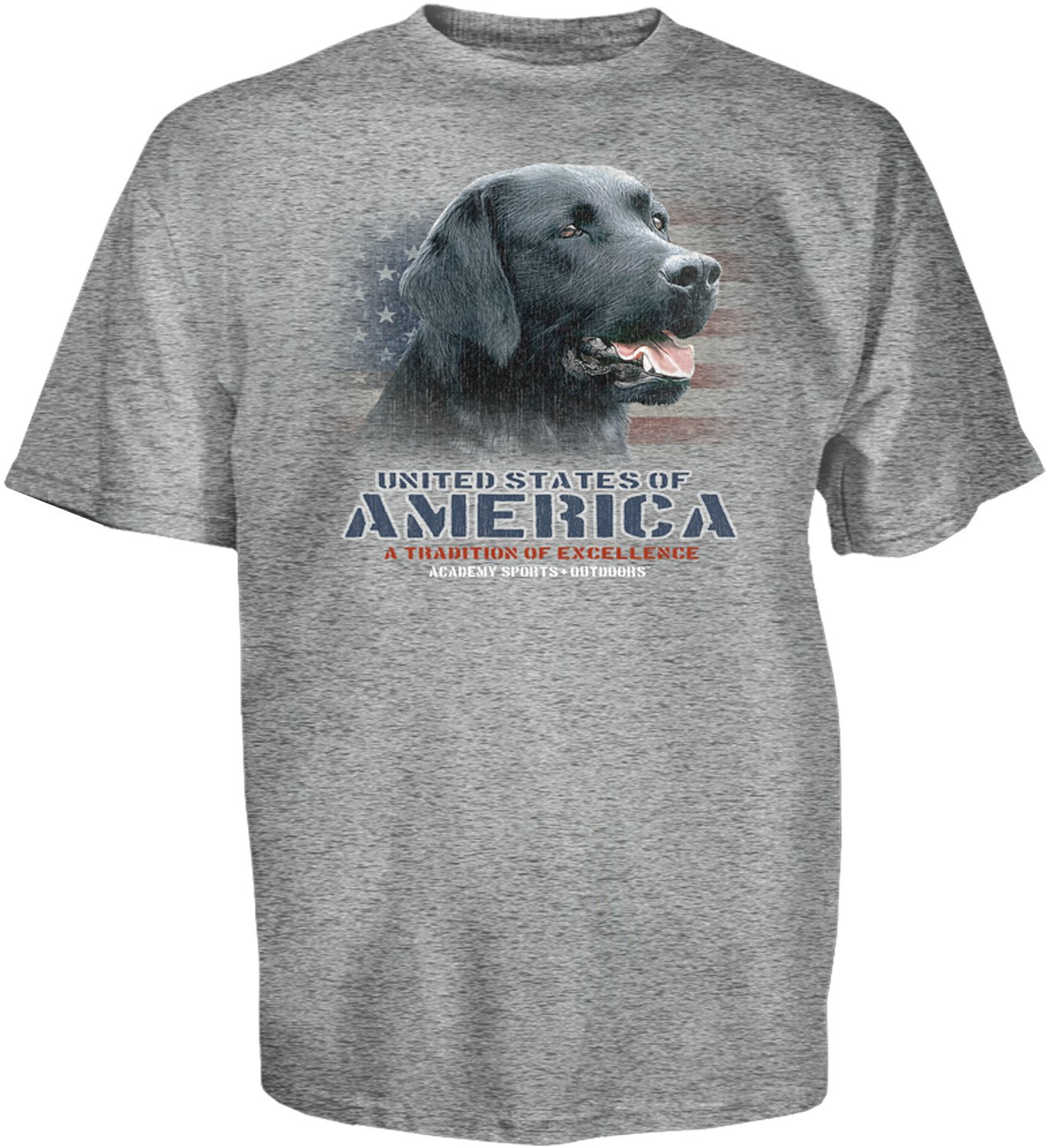 Academy Sports + Outdoors Men's USA Duck Dog Printed Short Sleeve T-shirt