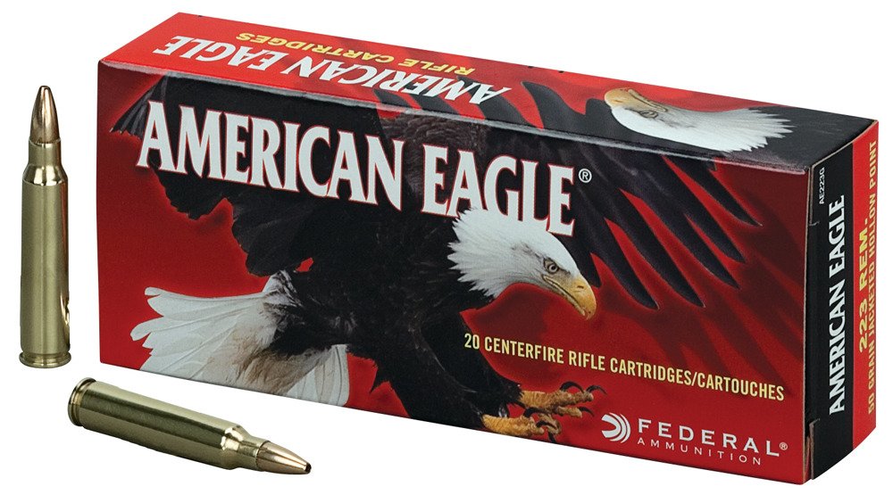 Federal Premium® American Eagle® .223 Remington (5.56 x 45mm) 50 Grain Jacketed Hollow Point Ammunition