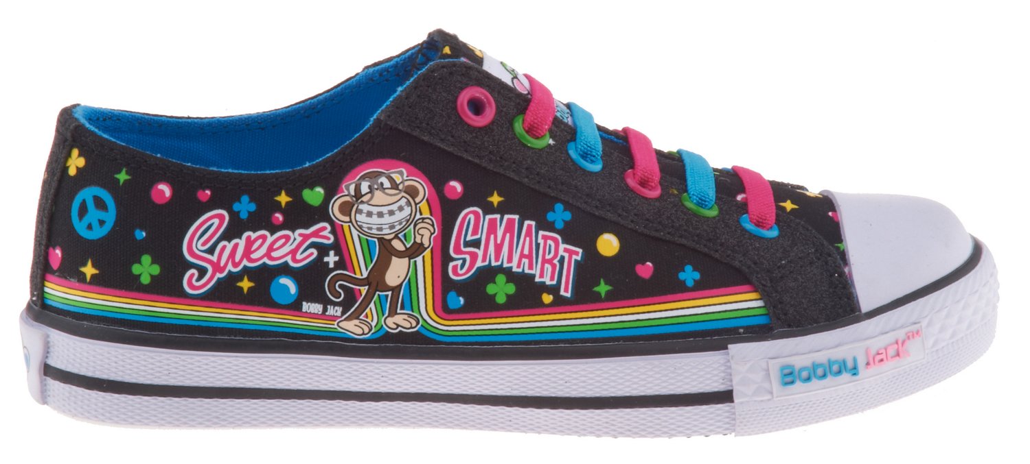 Bobby Jack Girls' Sweet + Smart Vulcanized Low-Top Athletic Lifestyle Shoes thumbnail