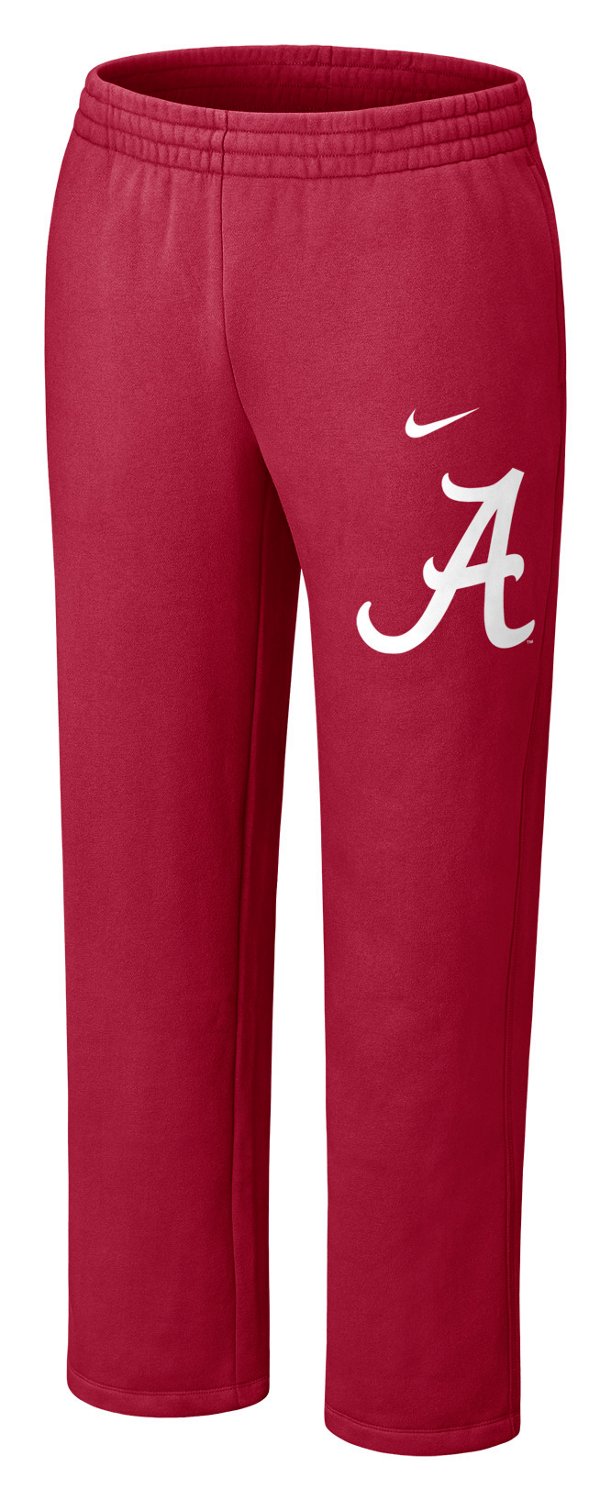 Nike Men's University of Alabama College Classic Fleece Open-Hem Pant