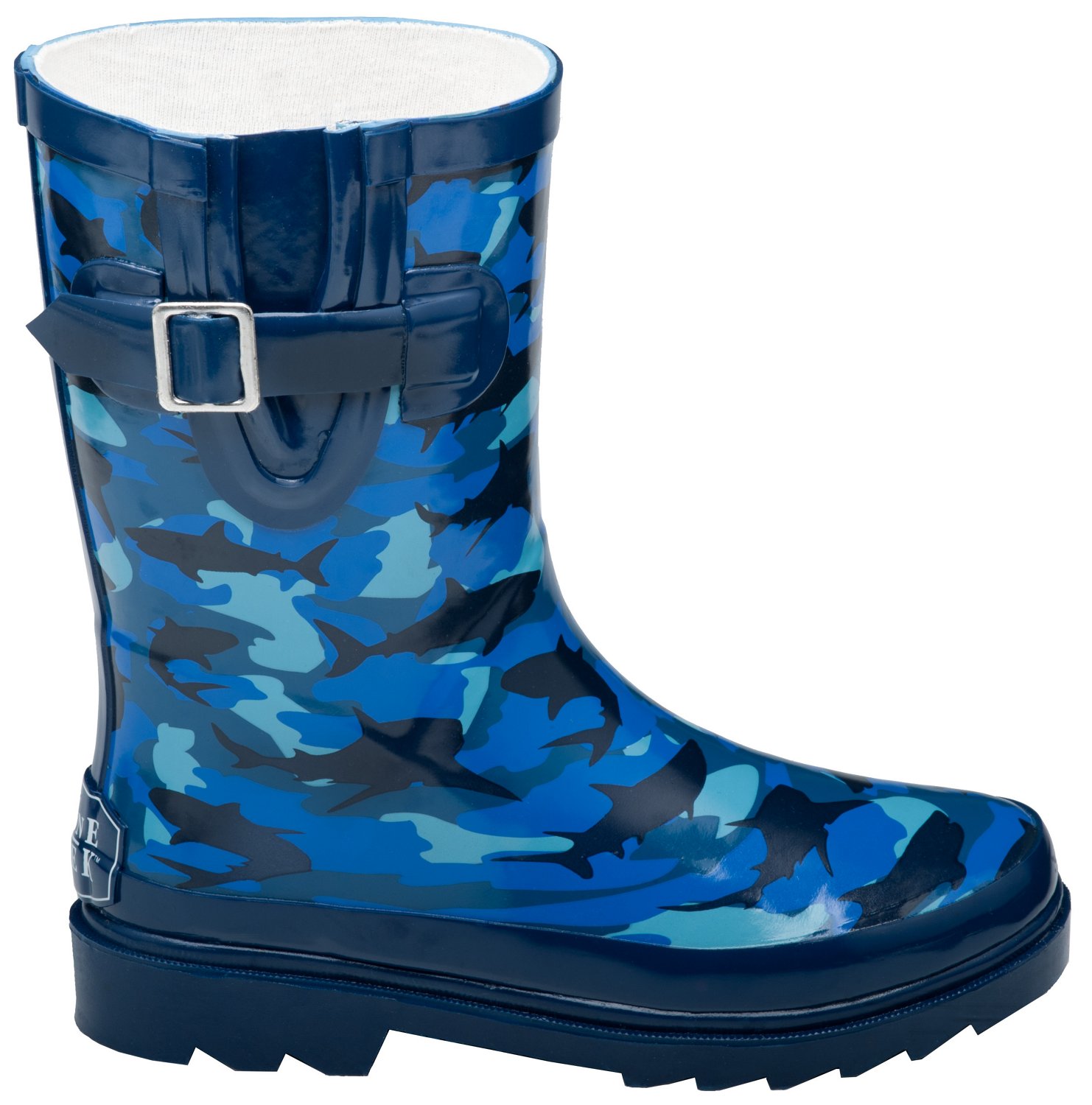 Stone Creek Boys' Camo Shark Rubber Boots