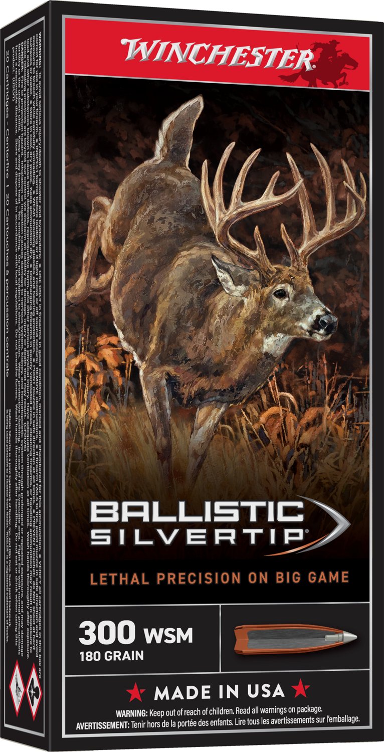 Winchester .300 WSM 180-Grain Ballistic Silvertip Rifle Ammunition