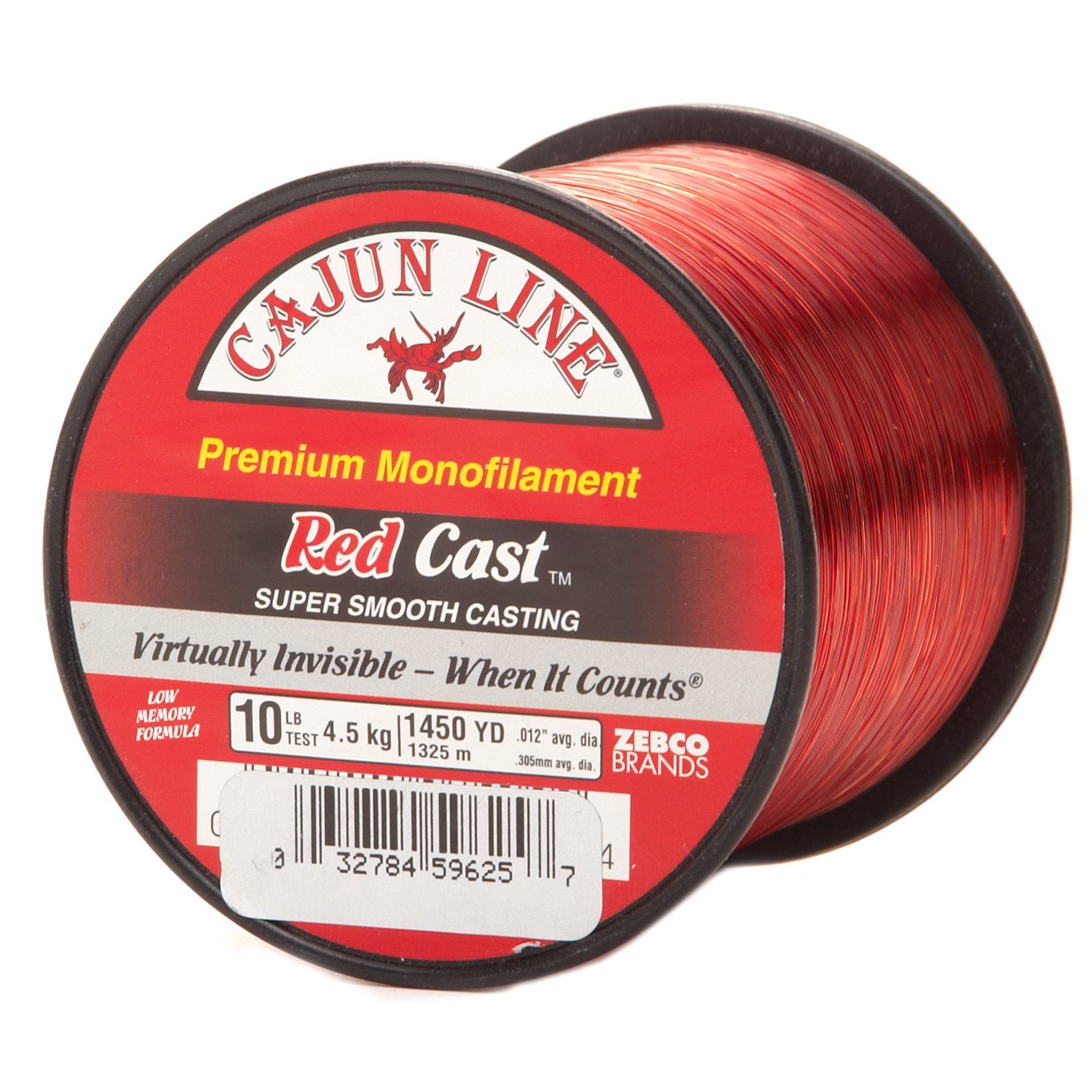 Cajun Line Red Cast 10 lb. - 1,450 yards Monofilament Fishing Line