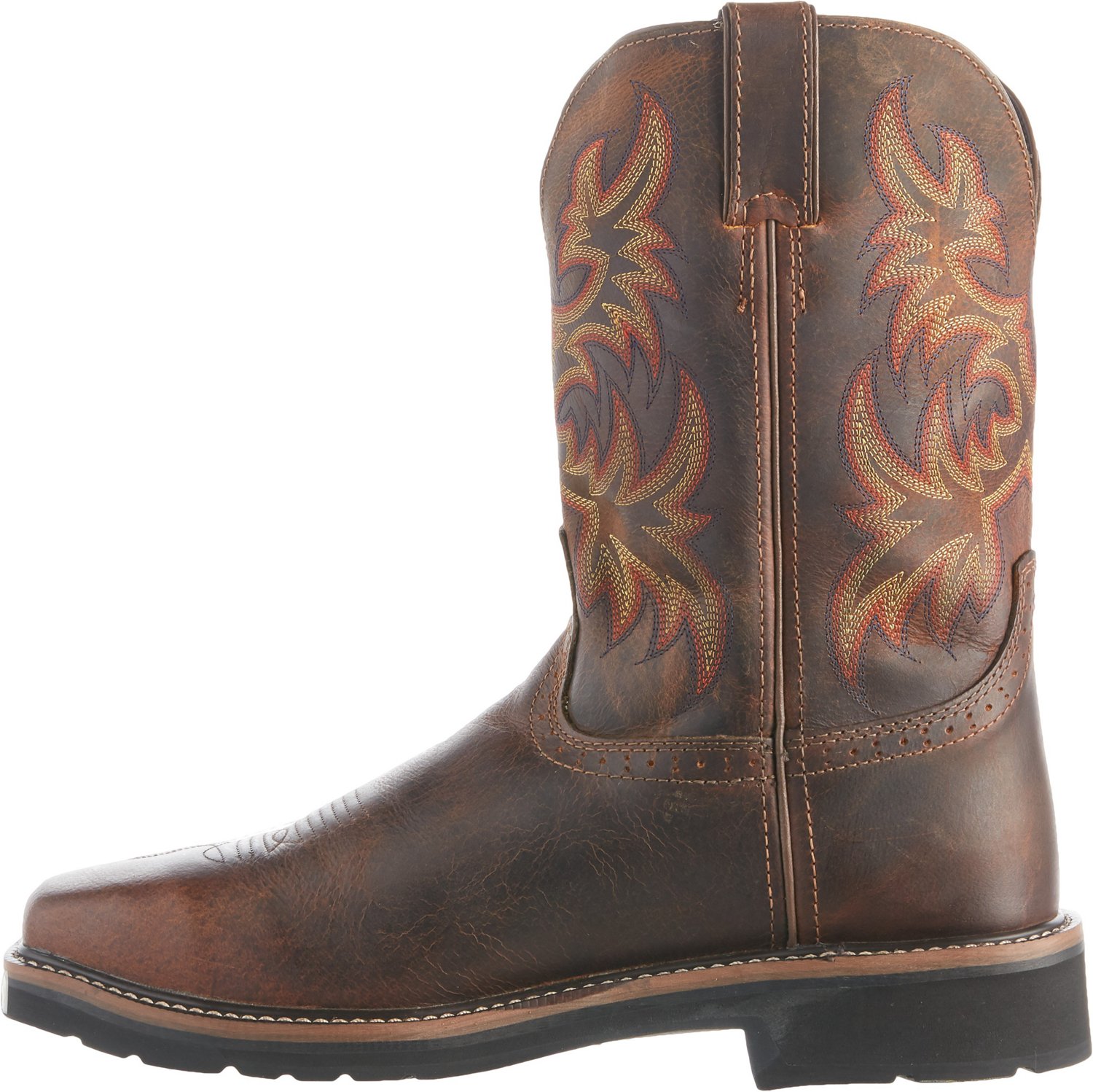 Justin Men's Stampede Square Toe Western Work Boots thumbnail