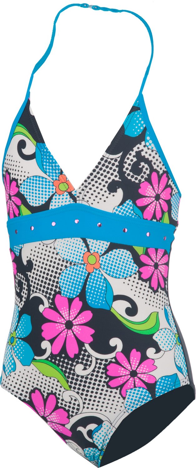 O'rageous® Girls' High Tech Daisy Swimsuit
