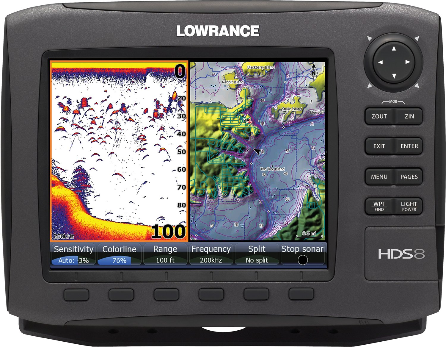 Lowrance Gen2 HDS-8 Insight USA Fishfinder/GPS Chartplotter Combo