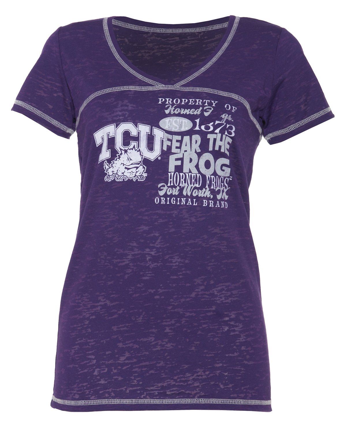 Step Ahead Blue 84 Women's TCU Bo V-neck T-shirt
