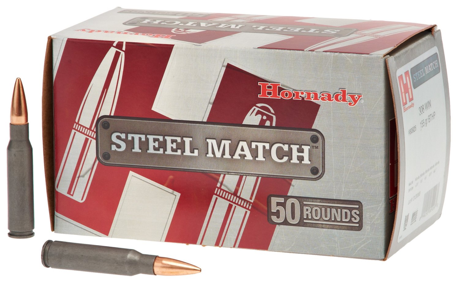Hornady BTHP Steel Match .308 Winchester 155-Grain Centerfire Rifle Ammunition