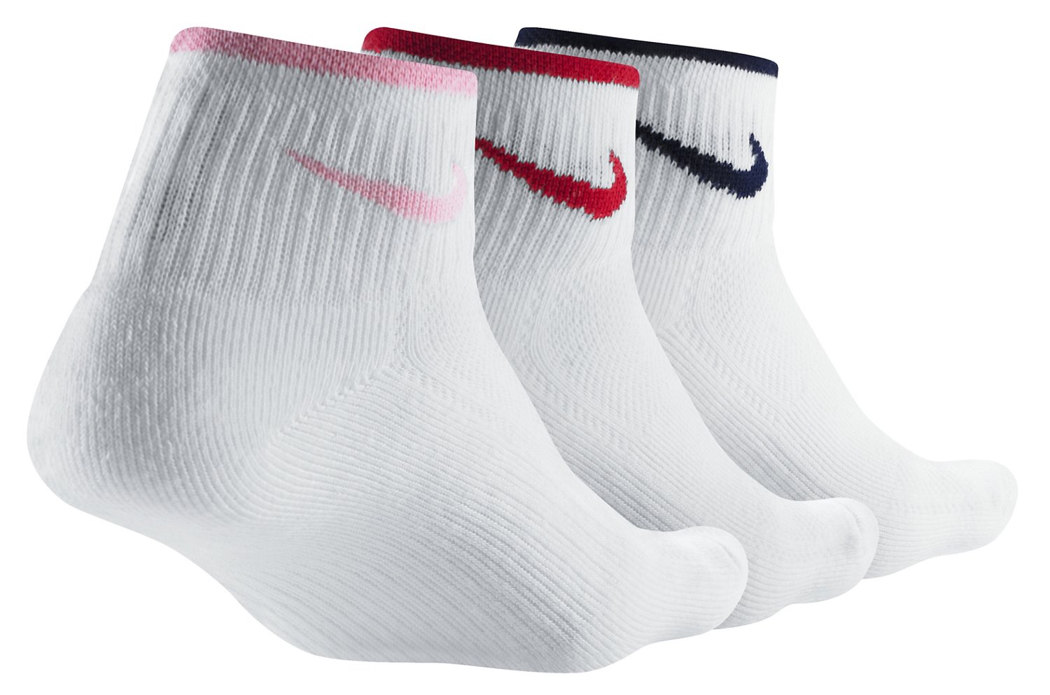 Nike Girls' Dri-FIT Half Cushion Ankle Socks 3-Pack thumbnail