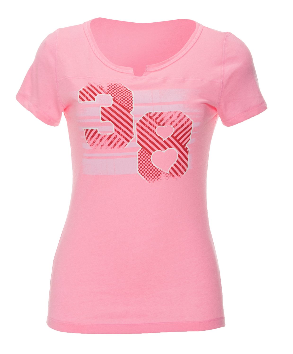 BCG Women's Screen Split V-neck T-shirt