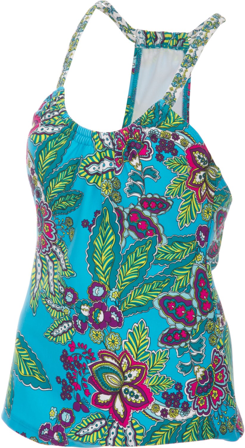 N by Next Women's Zen Water Shirr Tankini Swim Top