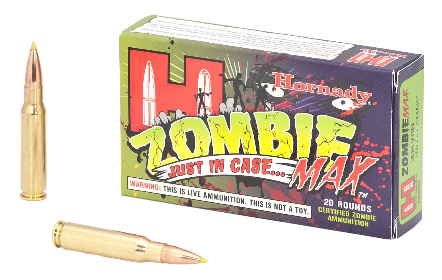 Hornady Zombie Max .308 Winchester 168-Grain Centerfire Rifle Ammunition