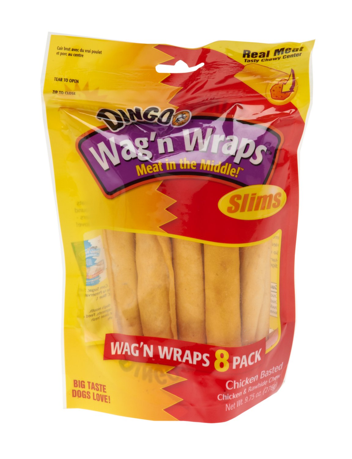 Dingo Wag'n Wrap Slim Dog Chews 8-Pack