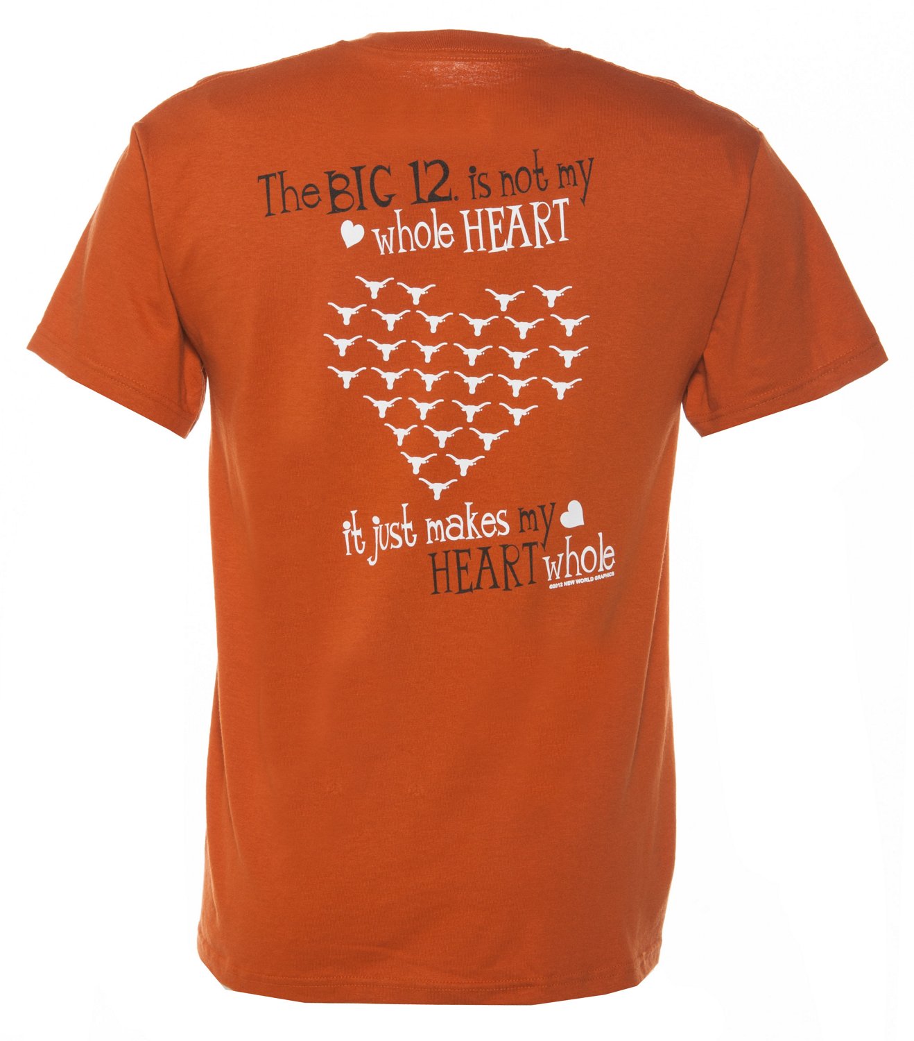 New World Graphics Adults' University of Texas Whole Heart T-shirt