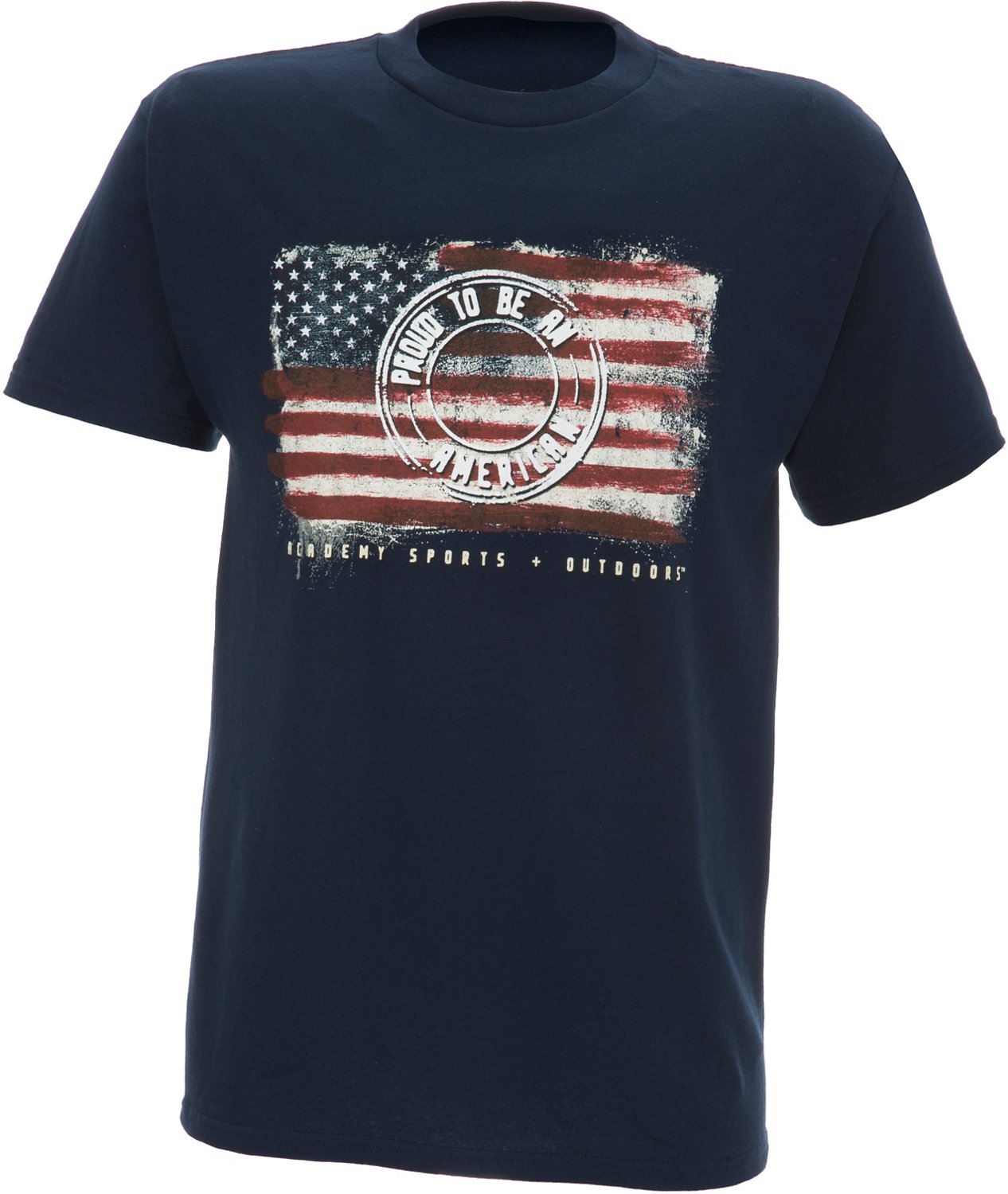 Academy Sports + Outdoors Men's Proud To Be American Printed Short Sleeve T-shirt