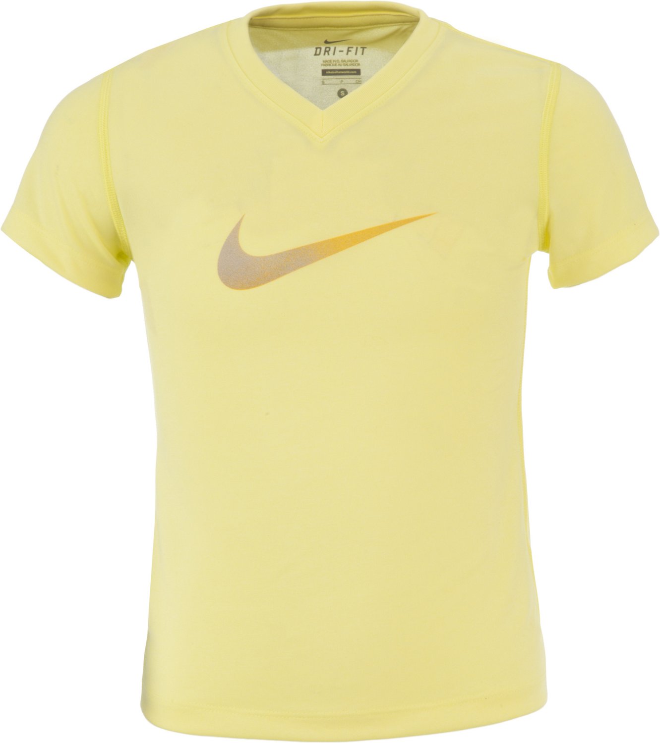 Nike Girls' Legend Swoosh V-neck Fill Short Sleeve T-shirt