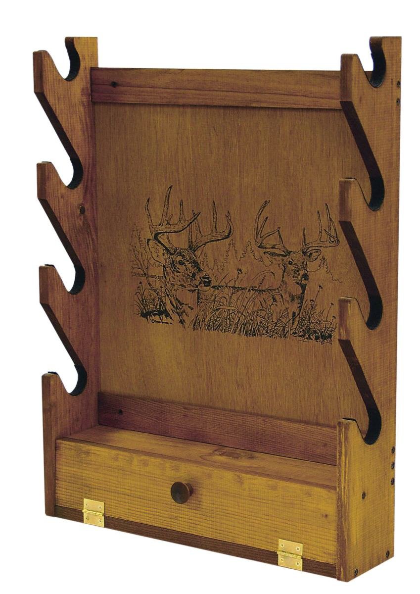 Evans Sports Trophy Deer 4-Gun Rack with Storage
