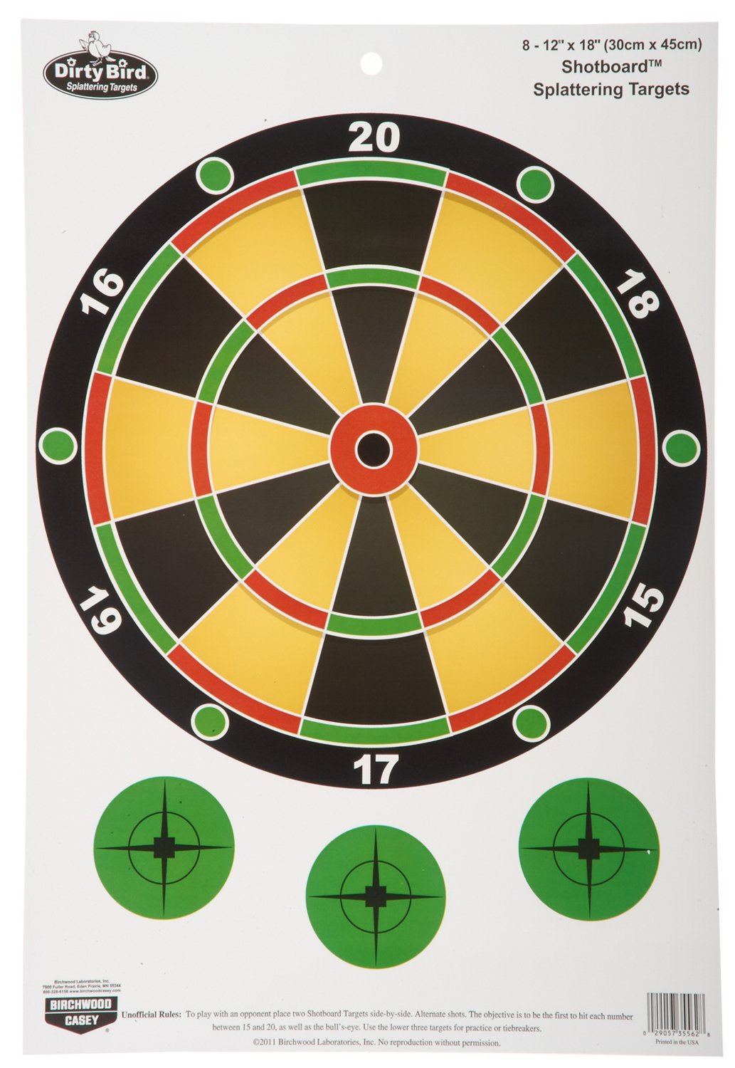 Birchwood Casey® Dirty Bird Shotboard™ Splattering Targets 8-Pack
