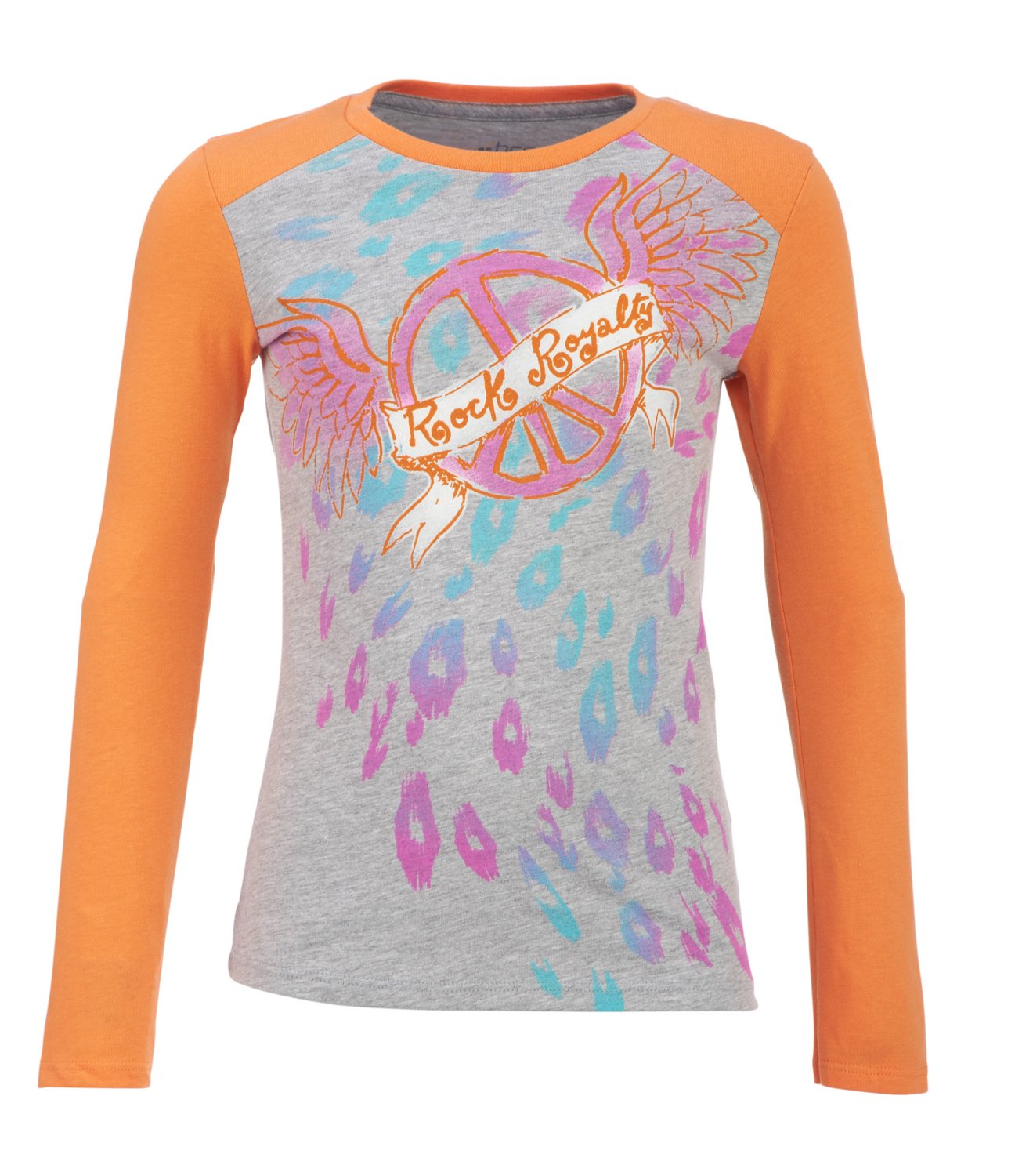 BCG Girls' Long Sleeve Crew Neck Graphic Top