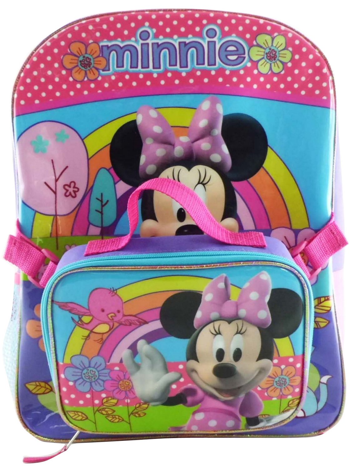 Disney Girls' Minnie Mouse Backpack with Lunch Kit