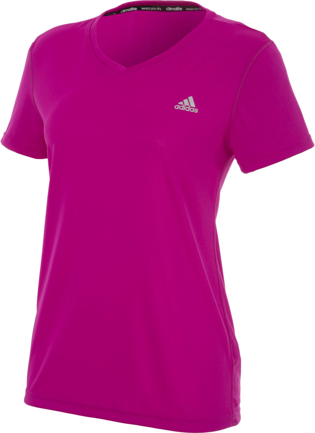 adidas Women's CLIMALITE® Short Sleeve V-neck T-shirt