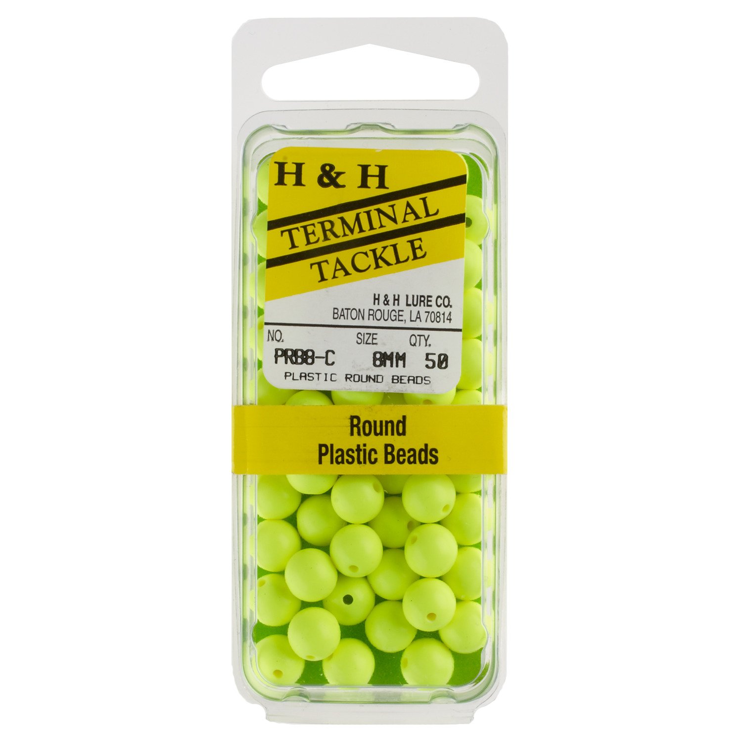 H&H Lure Plastic Round Beads 50-Pack