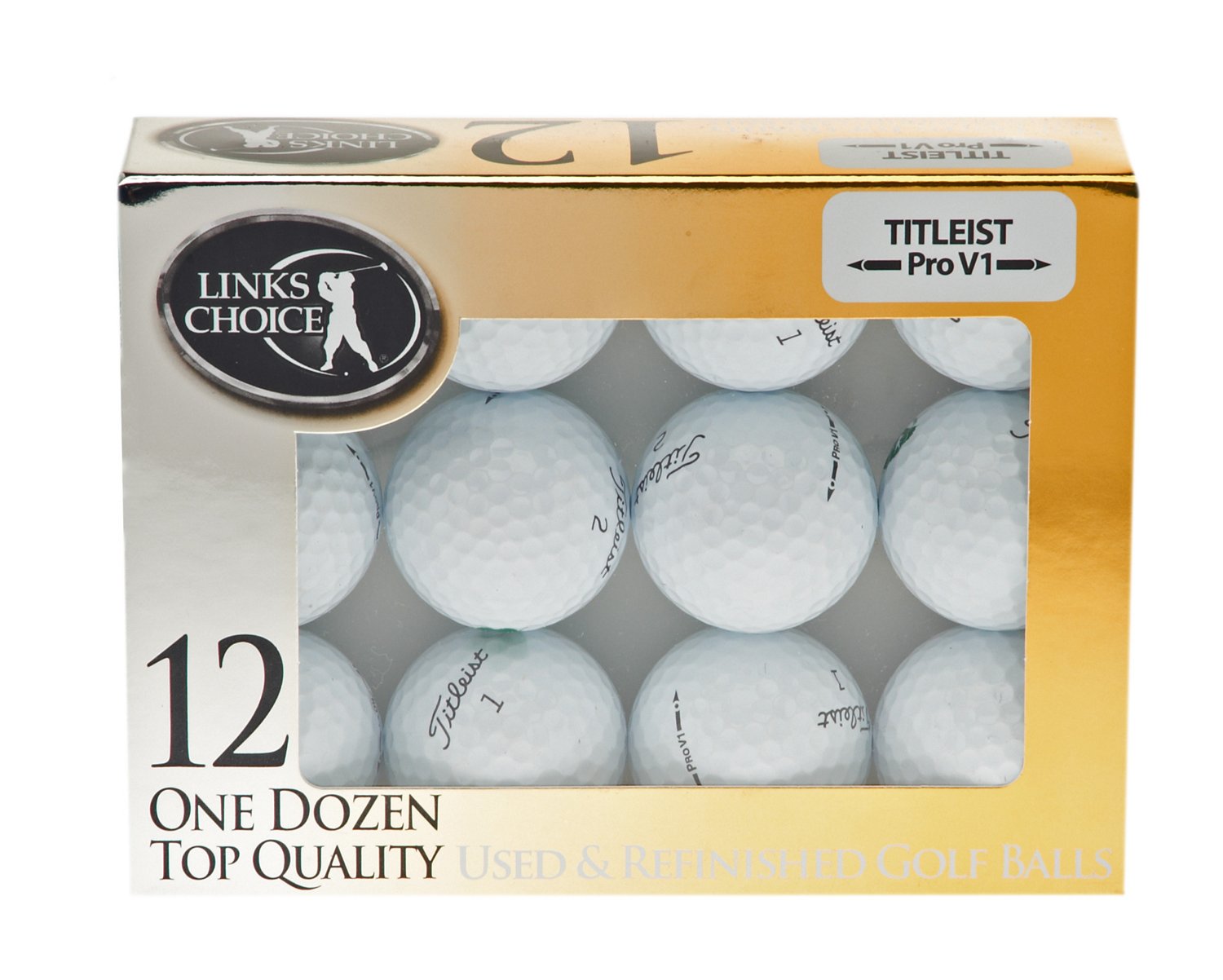 Links Choice Titleist Pro V1/Vx Mint Grade Refinished Golf Balls 12-Pack