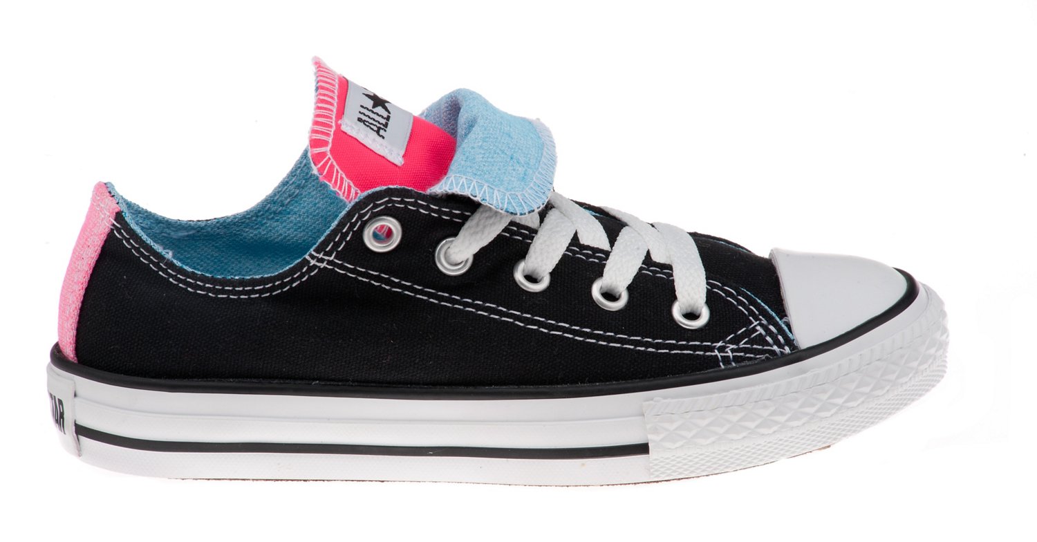 Converse Girls' Chuck Taylor All-Star Double Tongue Athletic Lifestyle Shoes