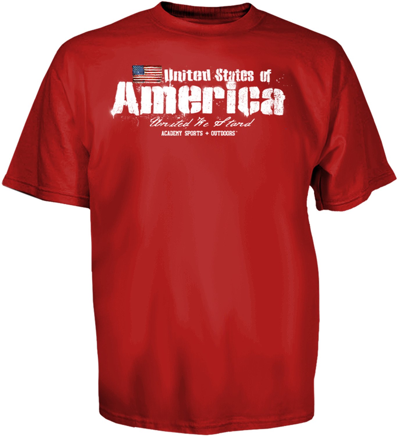 Academy Sports + Outdoors Men's United We Stand Stencil Printed Short Sleeve T-shirt