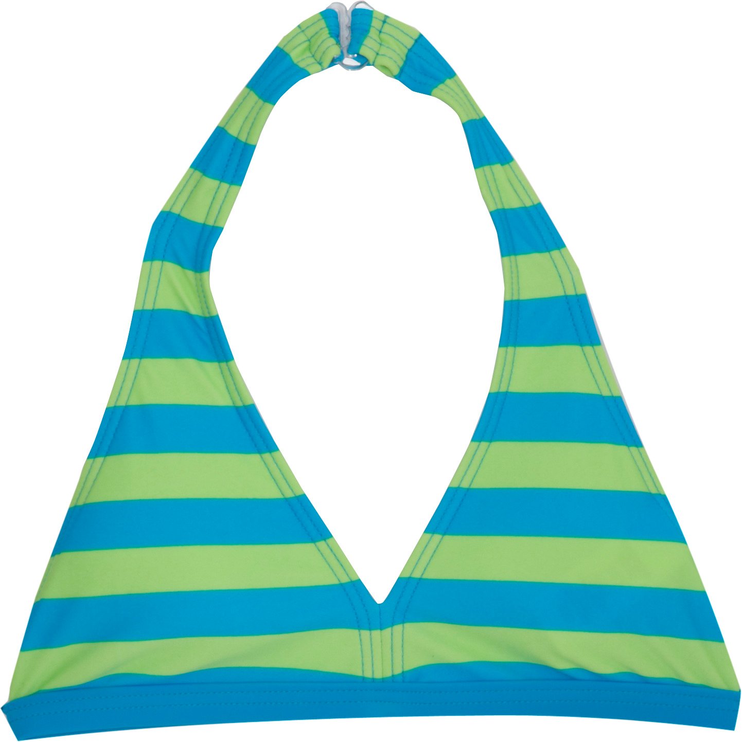 Malibu Girls' Bubbly Stripe Halterkini
