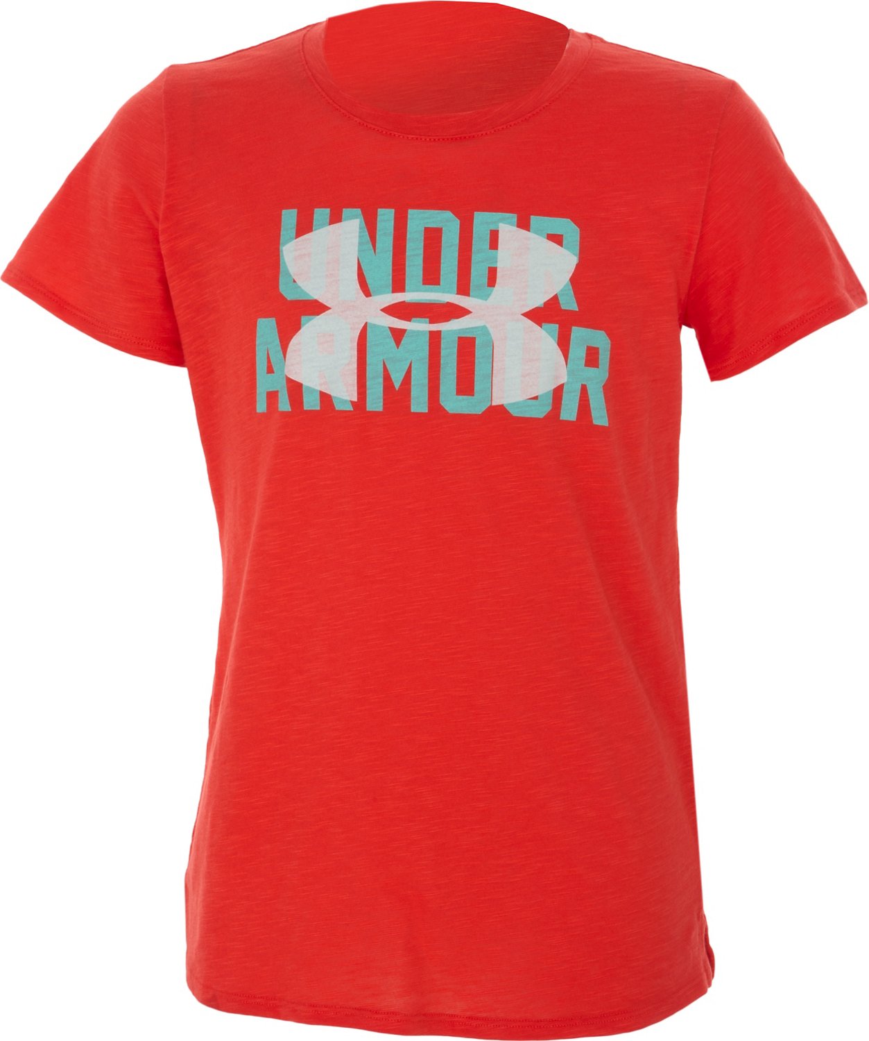 Under Armour® Girls' Charged Cotton® Slub Script Short Sleeve T-shirt