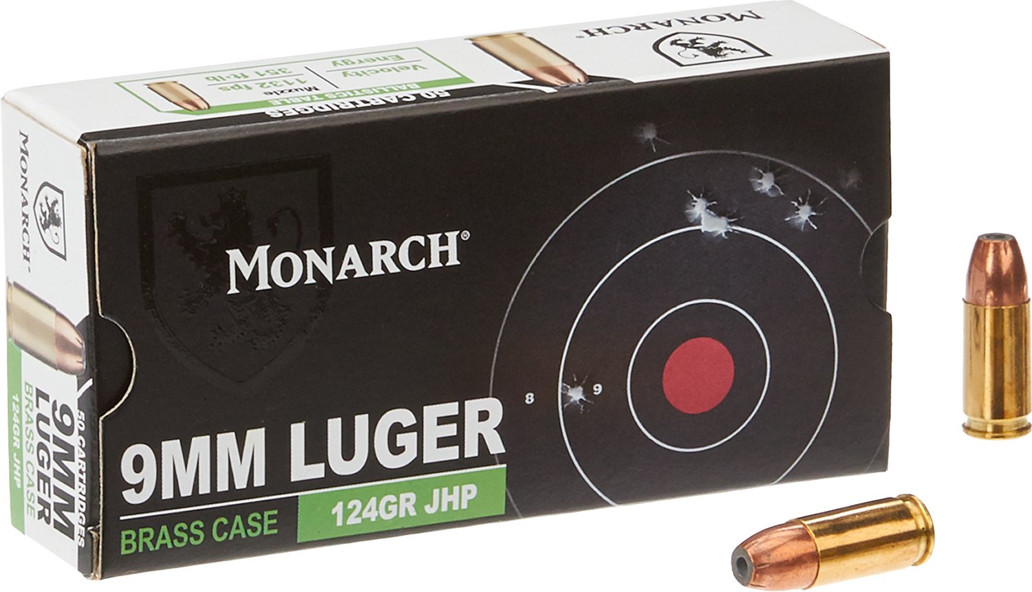 Monarch JHP 9mm 124-Grain Centerfire Ammunition
