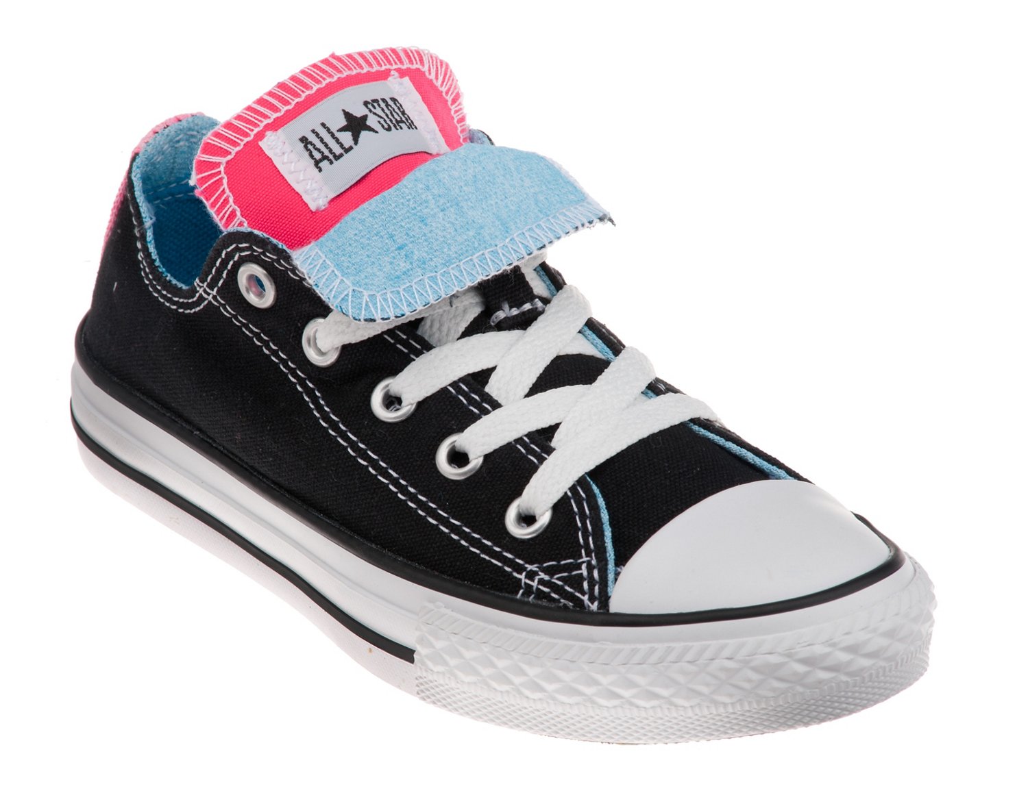 Converse Girls' Chuck Taylor All-Star Double Tongue Athletic Lifestyle Shoes thumbnail