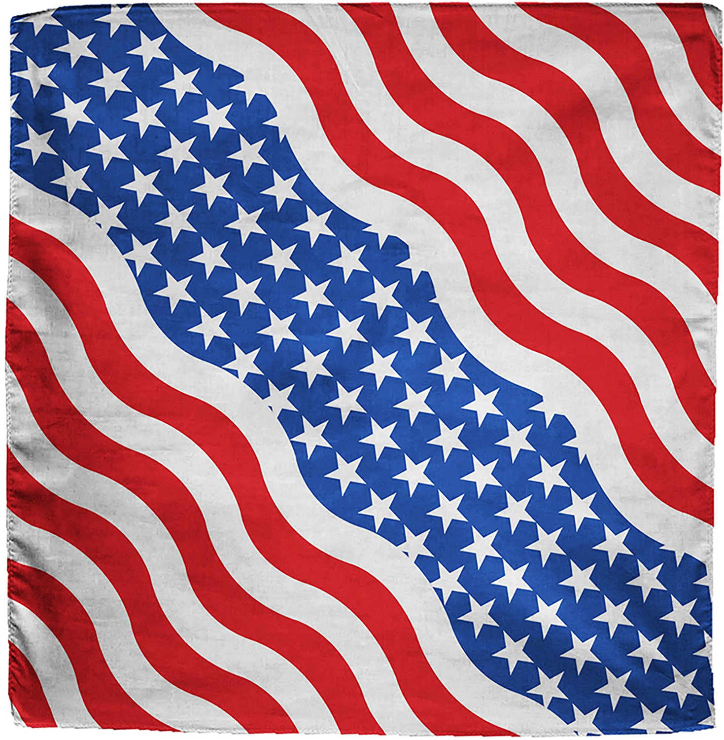 ZANHeadgear® Wavy American Flag Premium Bandanna