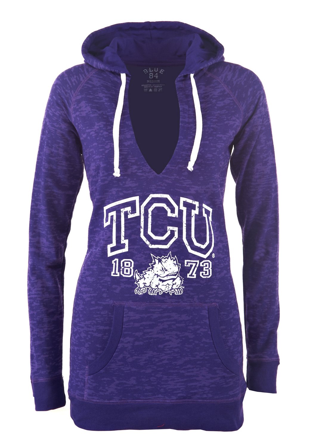 Step Ahead Juniors' Blue 84 Texas Christian University Fleece Pullover Hoodie