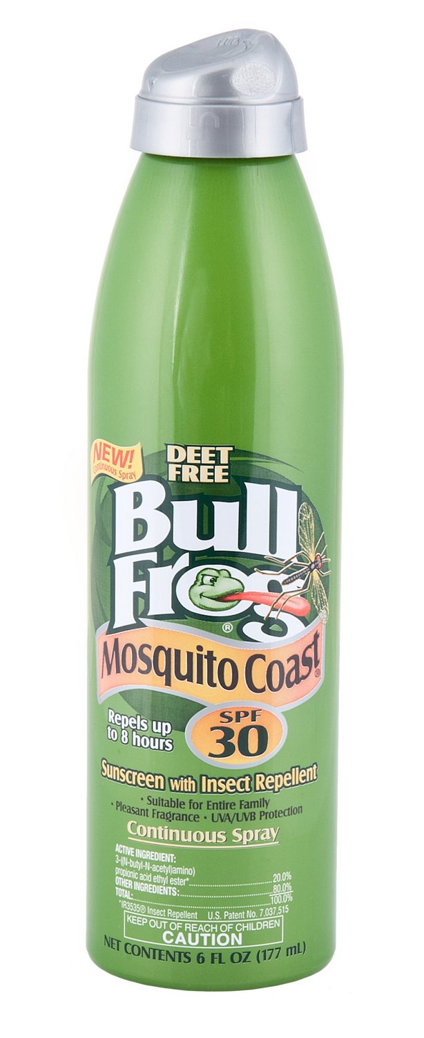 Bullfrog Mosquito Coast 7.2 oz. SPF 30 Continuous-Spray Sunblock with Insect Repellent thumbnail