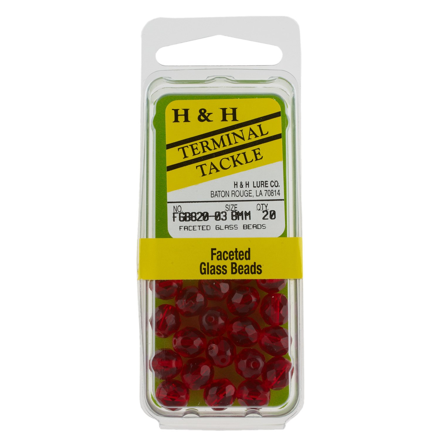 H&H Lure Faceted Round Beads 20-Pack